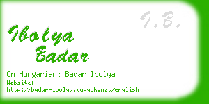ibolya badar business card